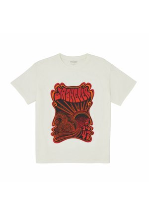 Wrangler LOOSE FIT - T-shirt imprimé - used_white