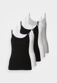 5 PACK - Viršus - black/white/mottled light grey