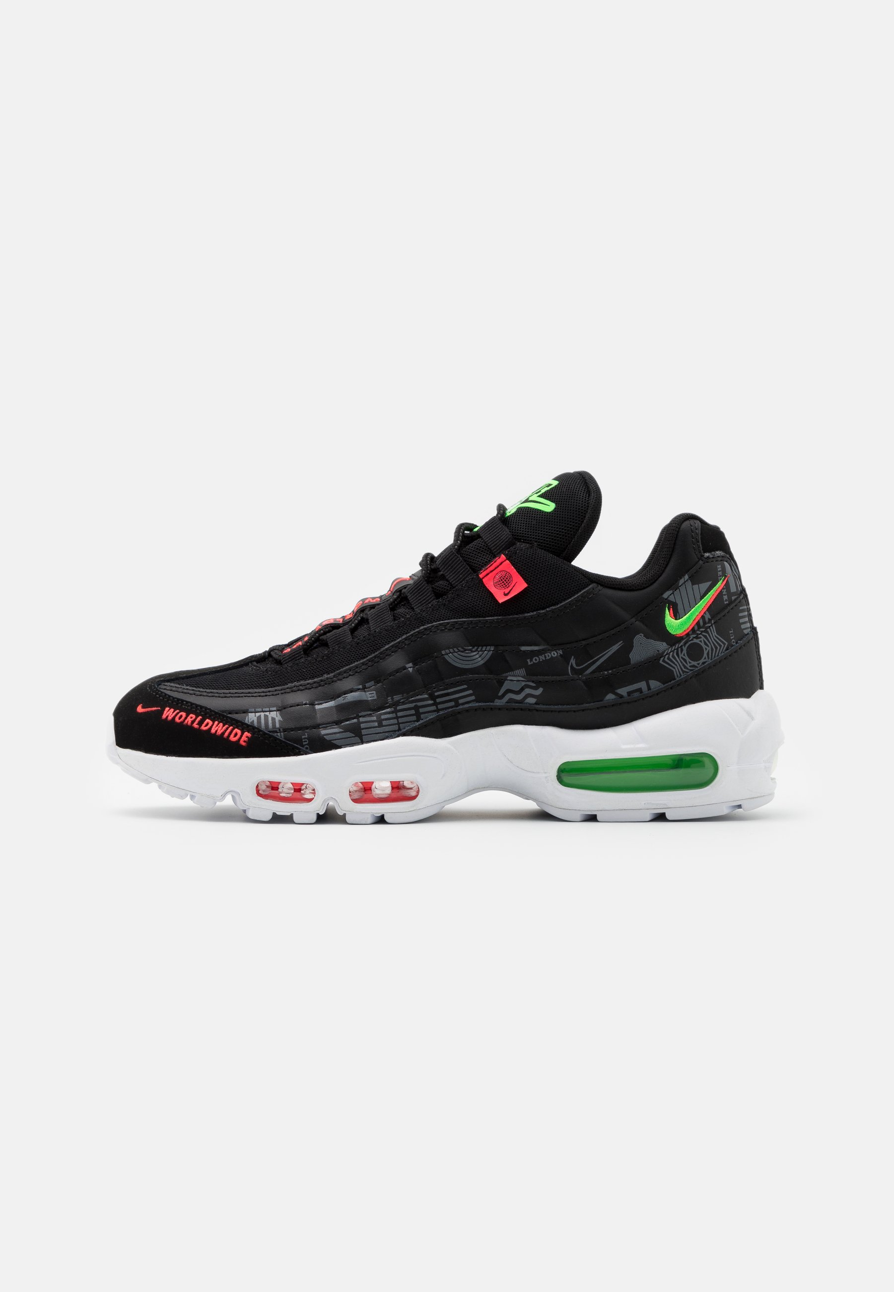 Nike Sportswear Air Max 95 Se Trainers Black White Green Strike Flash Crimson Black Zalando Co Uk