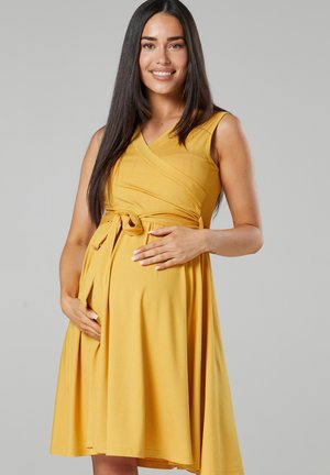 Happy Mama Jerseykleid - mustard