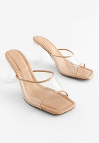 Next FOREVER COMFORT BLOCK- REGULAR FIT - Mules med hæl - clear
