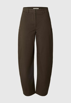 Selected, CHINOS BARREL FIT - Pantalon classique - turkish coffee