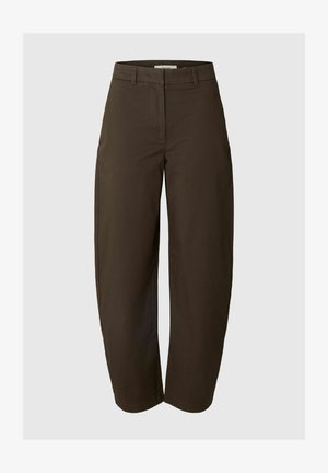 Selected, CHINOS BARREL FIT - Παντελόνι - turkish coffee
