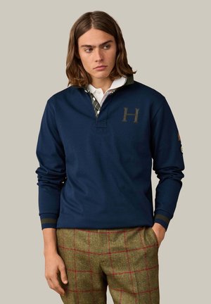 Hackett London, HACKETT LONDON POLO SHIRT HERITAGE MULTI BADGE - Longsleeve - old navy