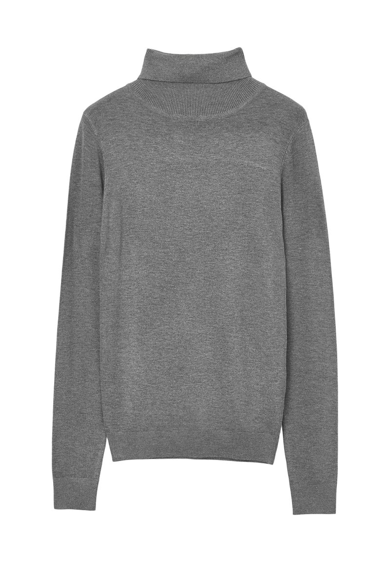 Maglione Lana Merino Maglia Maglione Nero Collo Alto Calliope - Main Image