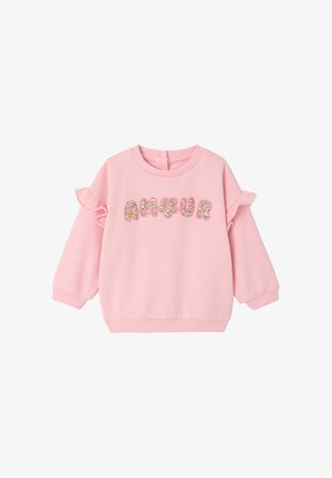 Vertbaudet, AMOUR-APPLIKATION - Sweatshirt - hellrosa