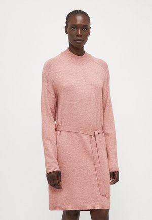 ONLLEVA BELT DRESS - Strikket kjole - dusty rose melange