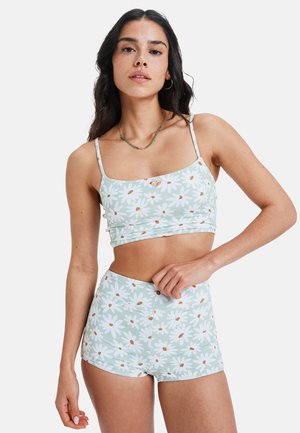 DREAM FLORAL HIGH WAIST - SHORTY - Bikini bottoms - green