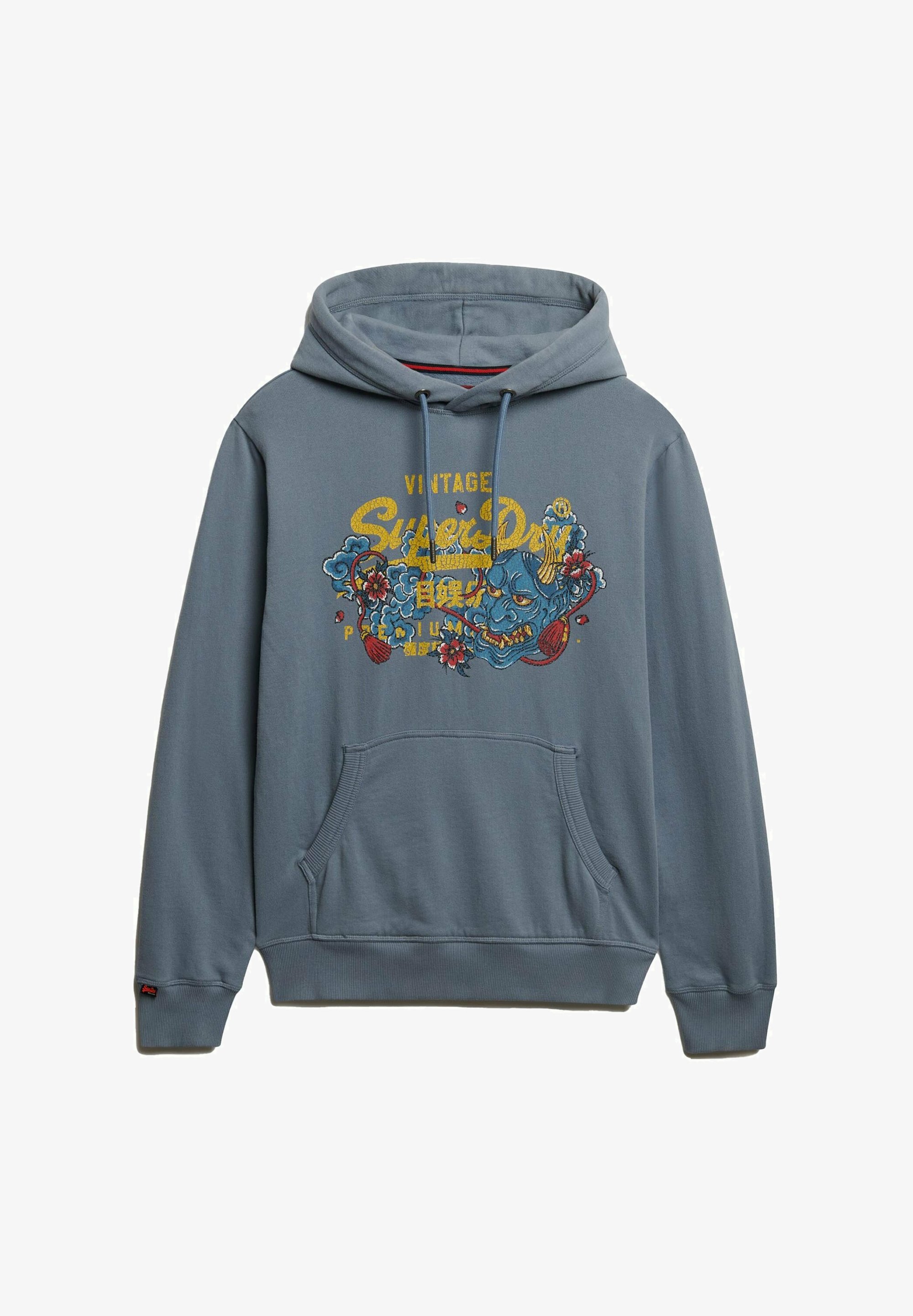 Superdry Felpa con cappuccio blau/celeste