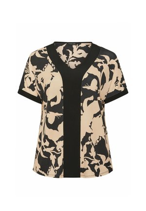 Evans, PLUS SIZE SHORT SLEEVE TOPS - Blusa - natural