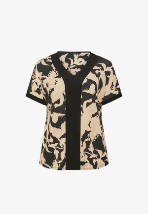 Evans, PLUS SIZE SHORT SLEEVE TOPS - Bluse - natural
