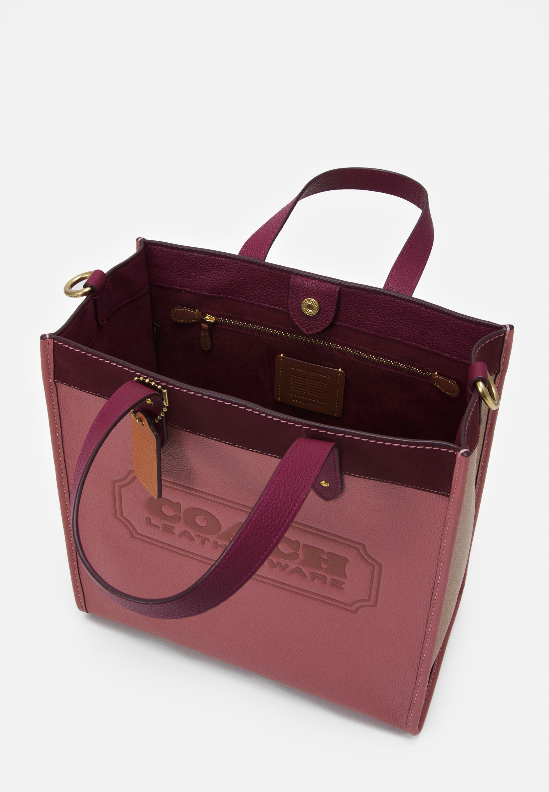 Pink Coach Field Tote Colorblock Field Tote 40 With Coach Badge 2025