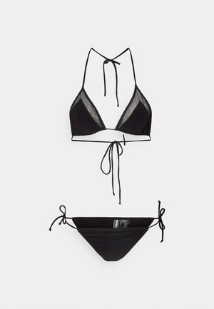 Norma Kamali TRIANGLE BRA MINI STRING BOTTOM SET - Bikini - black