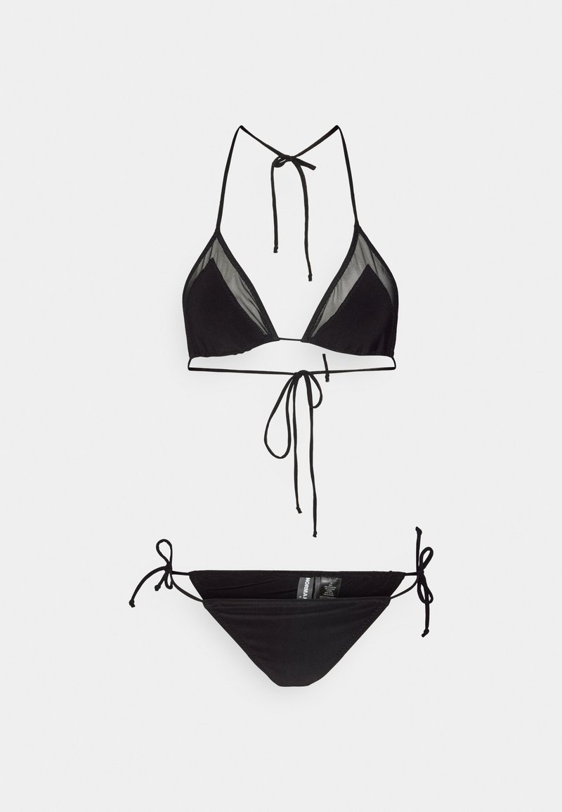 Norma Kamali TRIANGLE BRA MINI STRING BOTTOM SET - Bikini - black ...