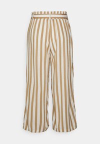 ONLY ONLASTRID CULOTTE PANTS  - Broek - cloud dancer/beige stripes