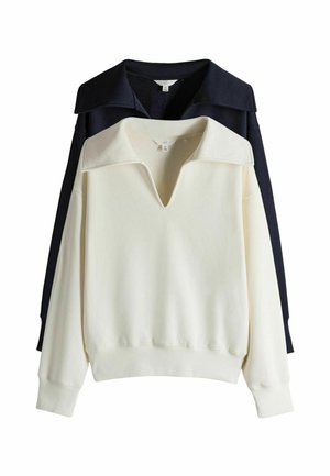 REGULAR FIT - 2 PACK TROPHY NECK LONG SLEEVE - Ikdienas džemperis - navy cream