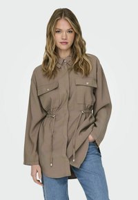 ONLY - FLY-AWAY KRAGEN MANTEL - Parka - walnut Miniatuurafbeelding 1