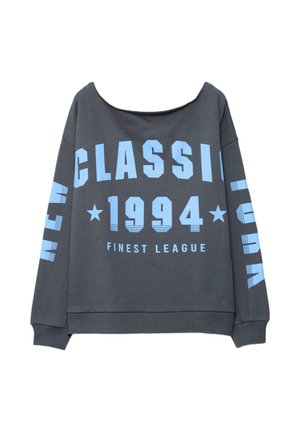 PRINTED BOAT NECK - Sweatshirt - dark grey