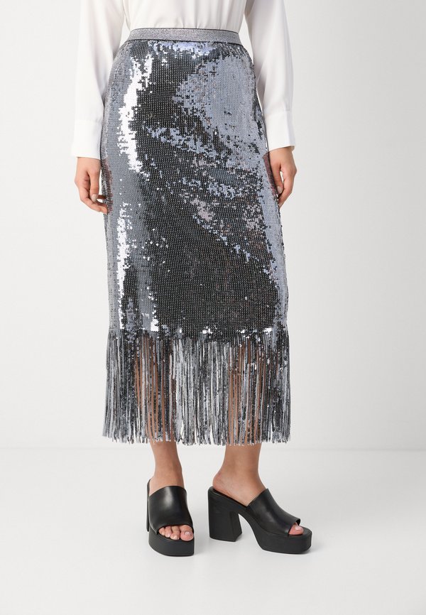 SEQUIN SKIRT - Pencil skirt - asphalt2