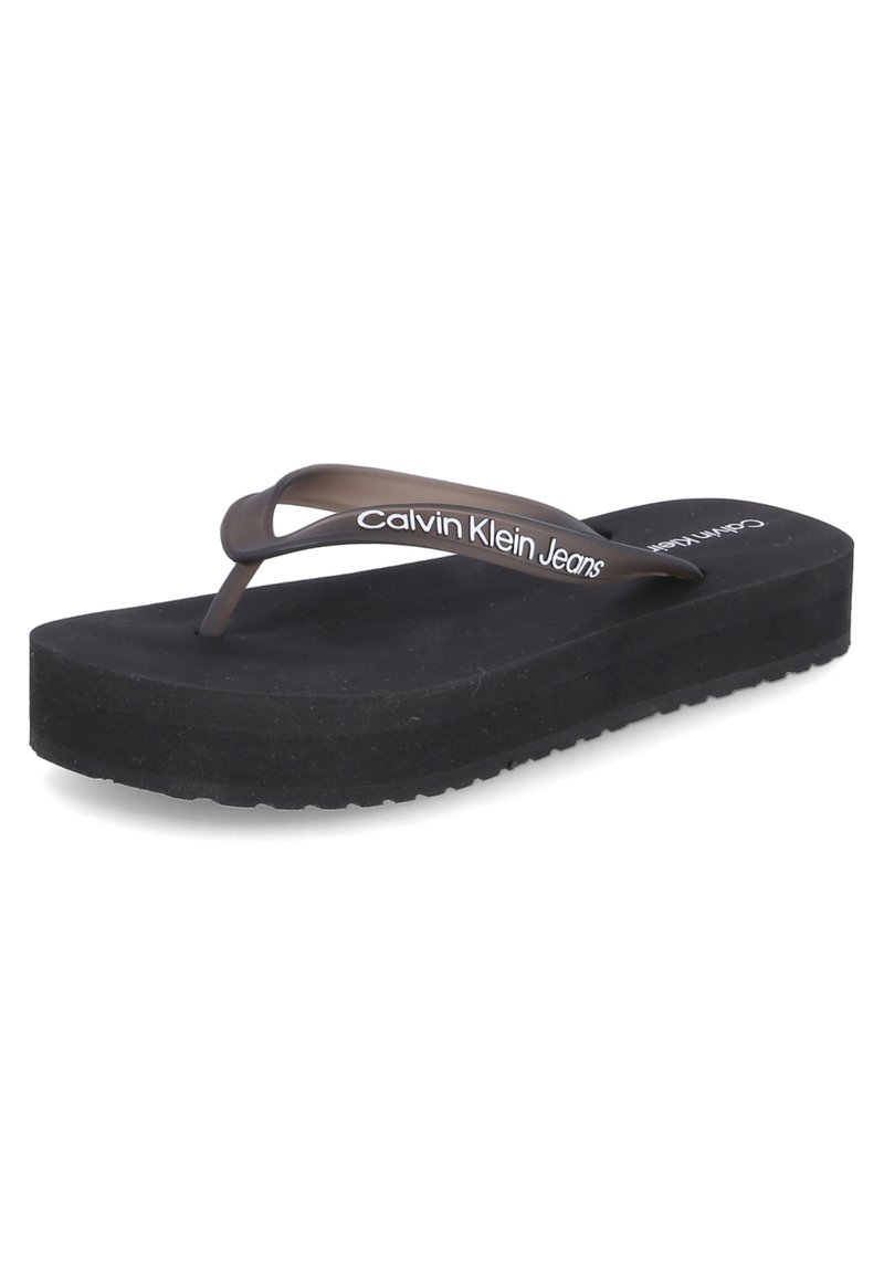 Damen Zehentrenner | Calvin Klein Jeans BEACH Bade-Zehentrenner schwarz - EB43281 Damen Zehentrenner | Calvin Klein Jeans BEACH Bade-Zehentrenner schwarz - EB43281