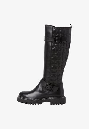 Marco Tozzi Cowboy/Biker boots - black/white