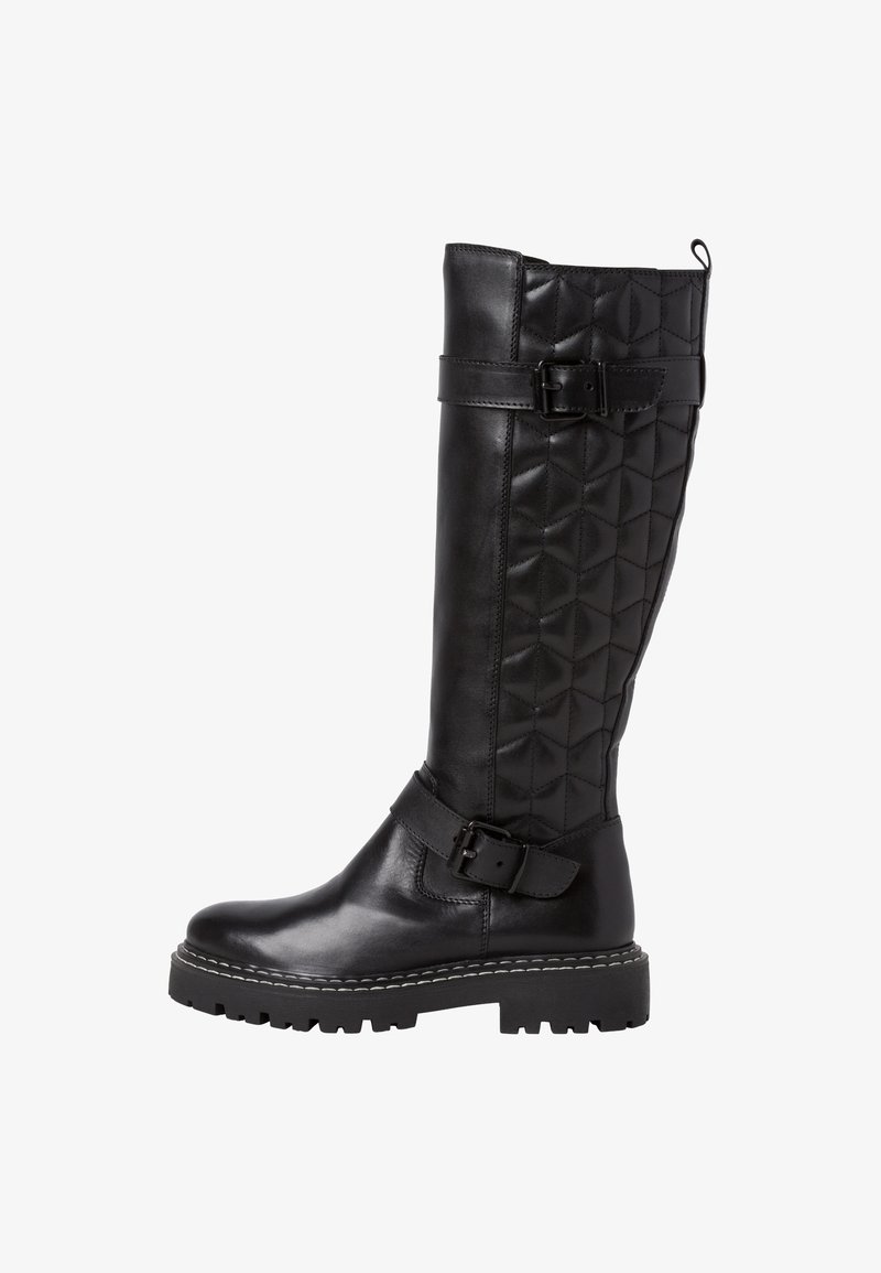 Marco Tozzi Cowboy/Biker boots - black/white