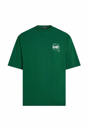 KARL LAGERFELD, IKON OVERSIZED - T-shirt imprimé - evergreen