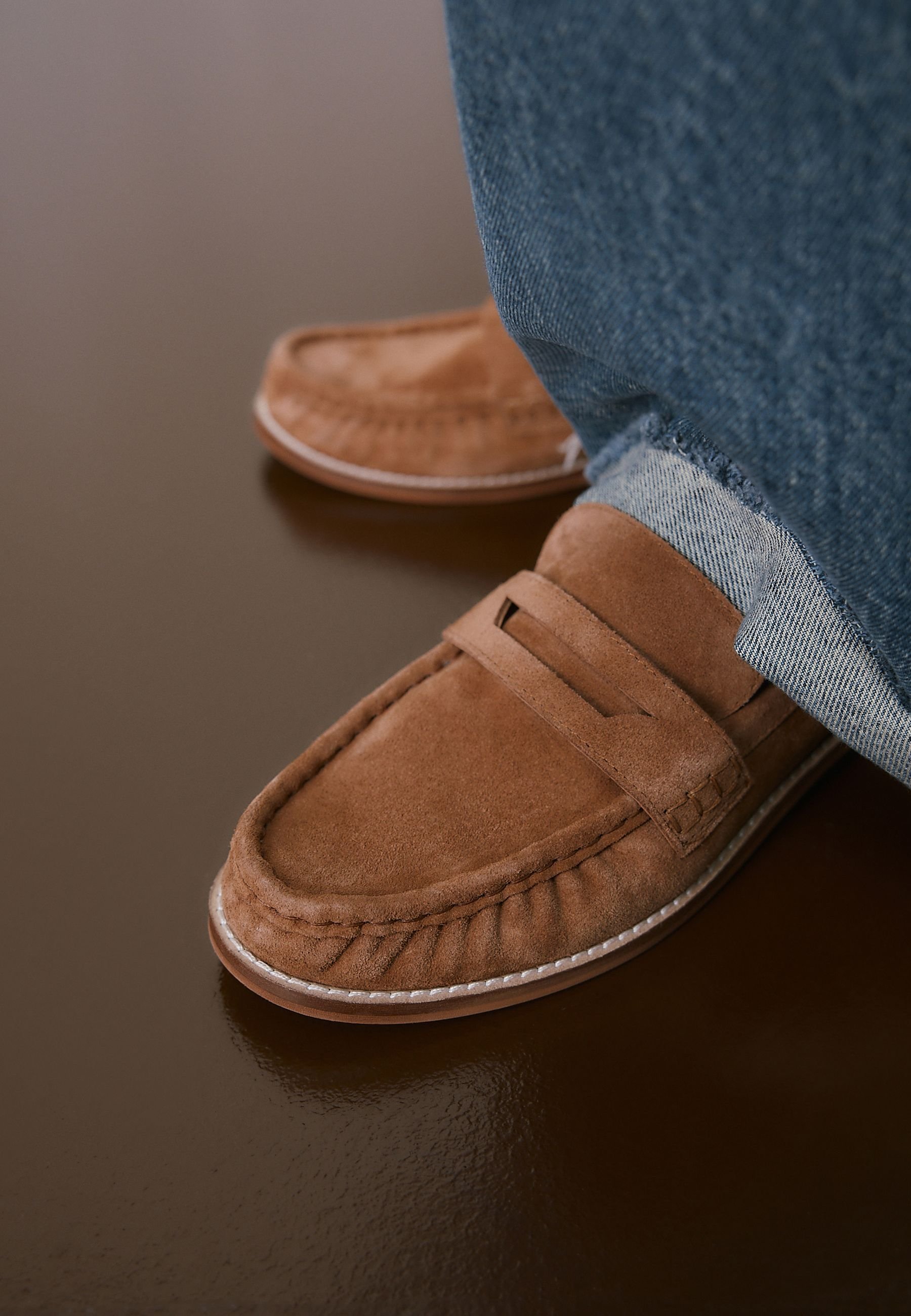 Next REGULAR FIT - FOREVER COMFORT SADDLE LOAFERS - Slip-ons - tan