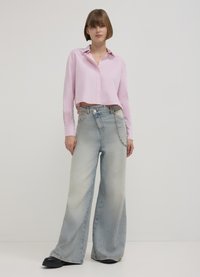 Calliope CROP TINTA UNITA  - Hemdbluse - rosa