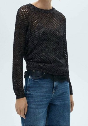 Mango Strickpullover - black