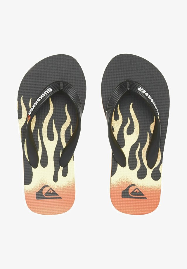 MOLOKAI FLAME - Teensandalen - black/black/yellow