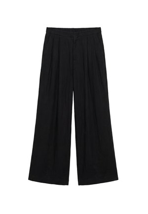 PULL&BEAR, ELASTICATED WAISTBAND - SMART TROUSERS - Pantalon classique - black