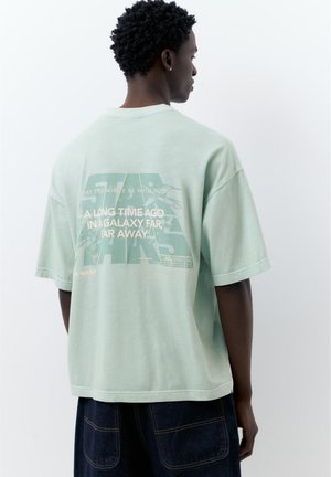 PULL&BEAR STAR WARS T-SHIRT - Tricou cu imprimeu - turquoise
