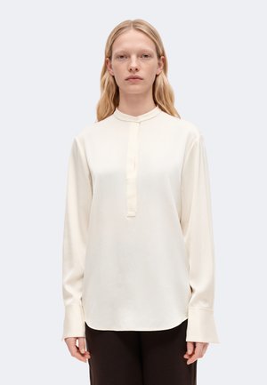 Filippa K, HALF PLACKET STAND COLLAR - Блуза - off-white