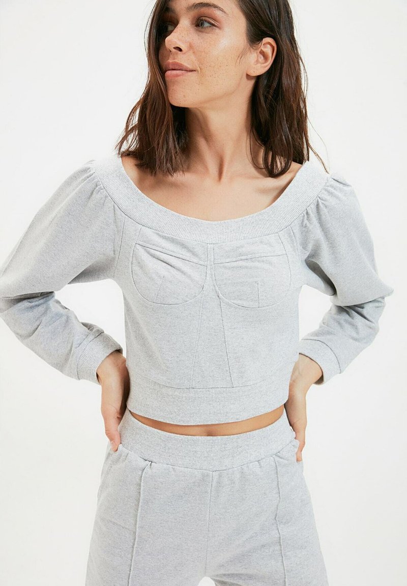 Damen Sweatshirts | Trendyol Sweatshirt grey/grau - KS24345 Damen Sweatshirts | Trendyol Sweatshirt grey/grau - KS24345