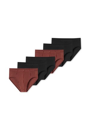 6 PACK - Slip - schwarz/rot