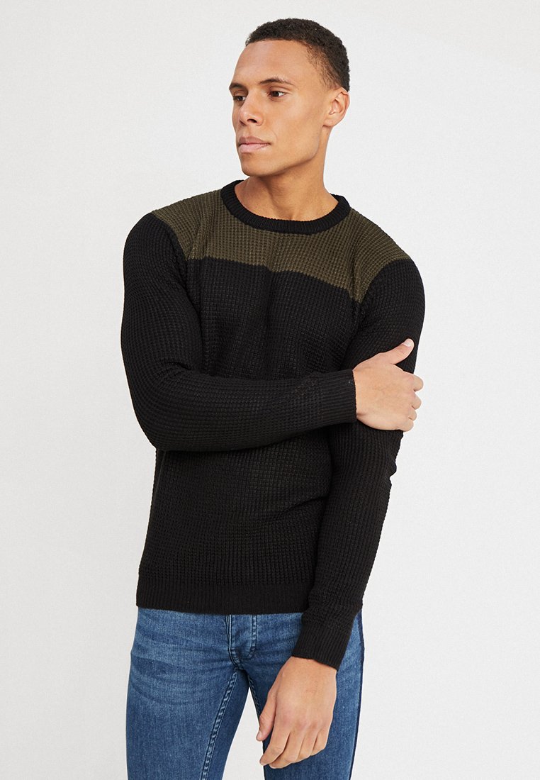 Brave Soul HERMES Trui blackkhaki Zalando.nl Brave Soul HERMES Trui blackkhakikaki Zalando.nl
