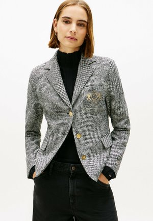 FESTIVE HOUNDSTOOTH BLEND  - Blazer - black   white houndstooth