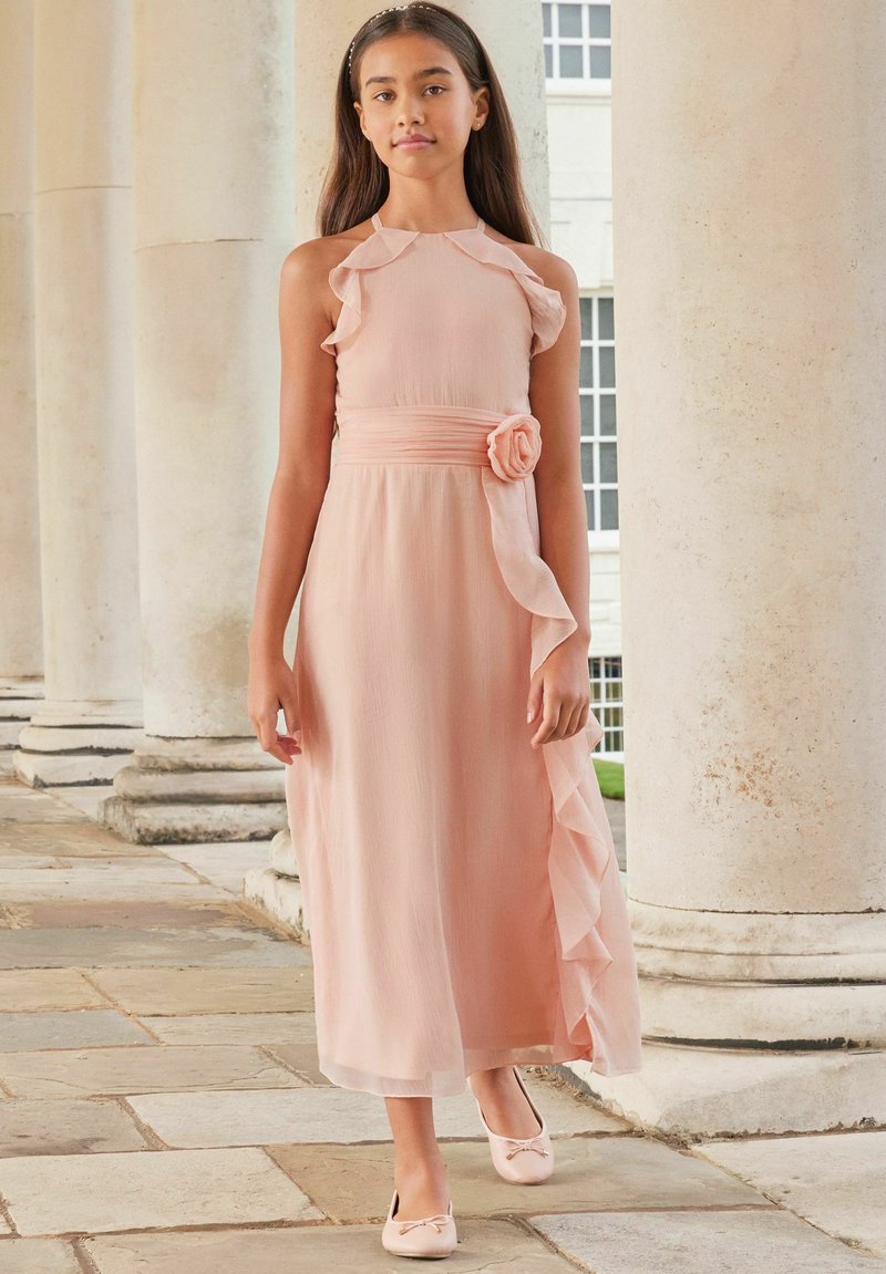 lipsy pink ruffle dress Buy Lipsy Pink Long Sleeve High Neck Waisted Mini Dress from Next USA