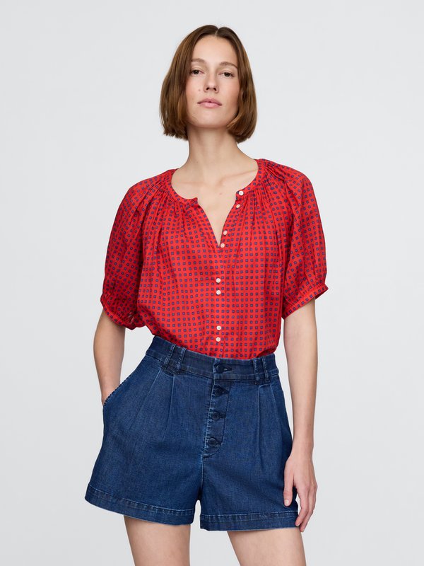GAP X DOEN BLOUSE - Blouse - vermillion