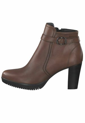 Bottines à talons hauts - brown
