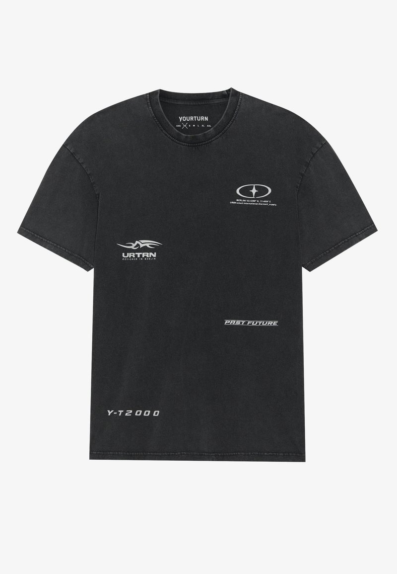 YOURTURN T-shirt print zwart YOURTURN T-shirt print zwart