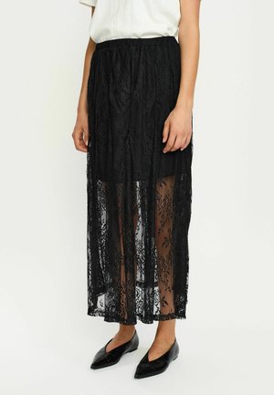 LAUREL MIDI - A-snit nederdel - black