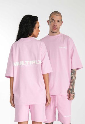 FONT  - Print T-shirt - pink lavender