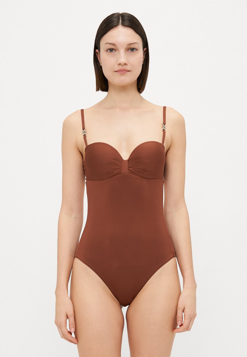 Max Mara Beachwear - CHANTAL - Maillot de bain - cocoa, Agrandir