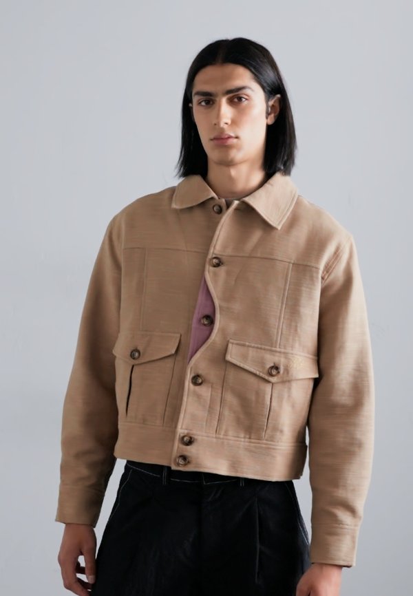 POCKET DETAIL CROPPED COAT - Summer jacket3