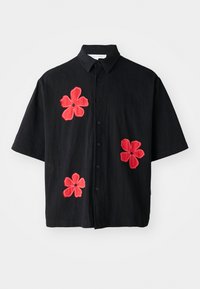 CAMELIA APPLIQUE BOXY UNISEX - Camicia - black