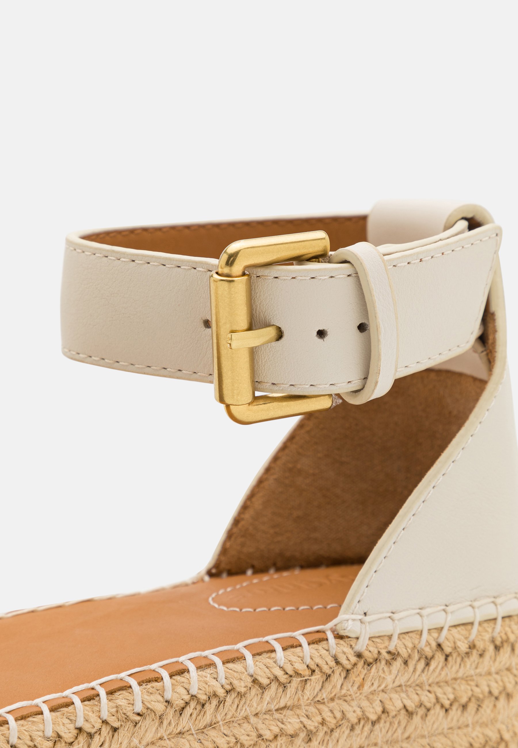 See by Chloé GLYN - Wedge sandals - natural/off-white - Zalando