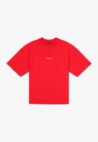 LOGO BOXY TEE UNISEX - T-shirt basique - washed red/white gum