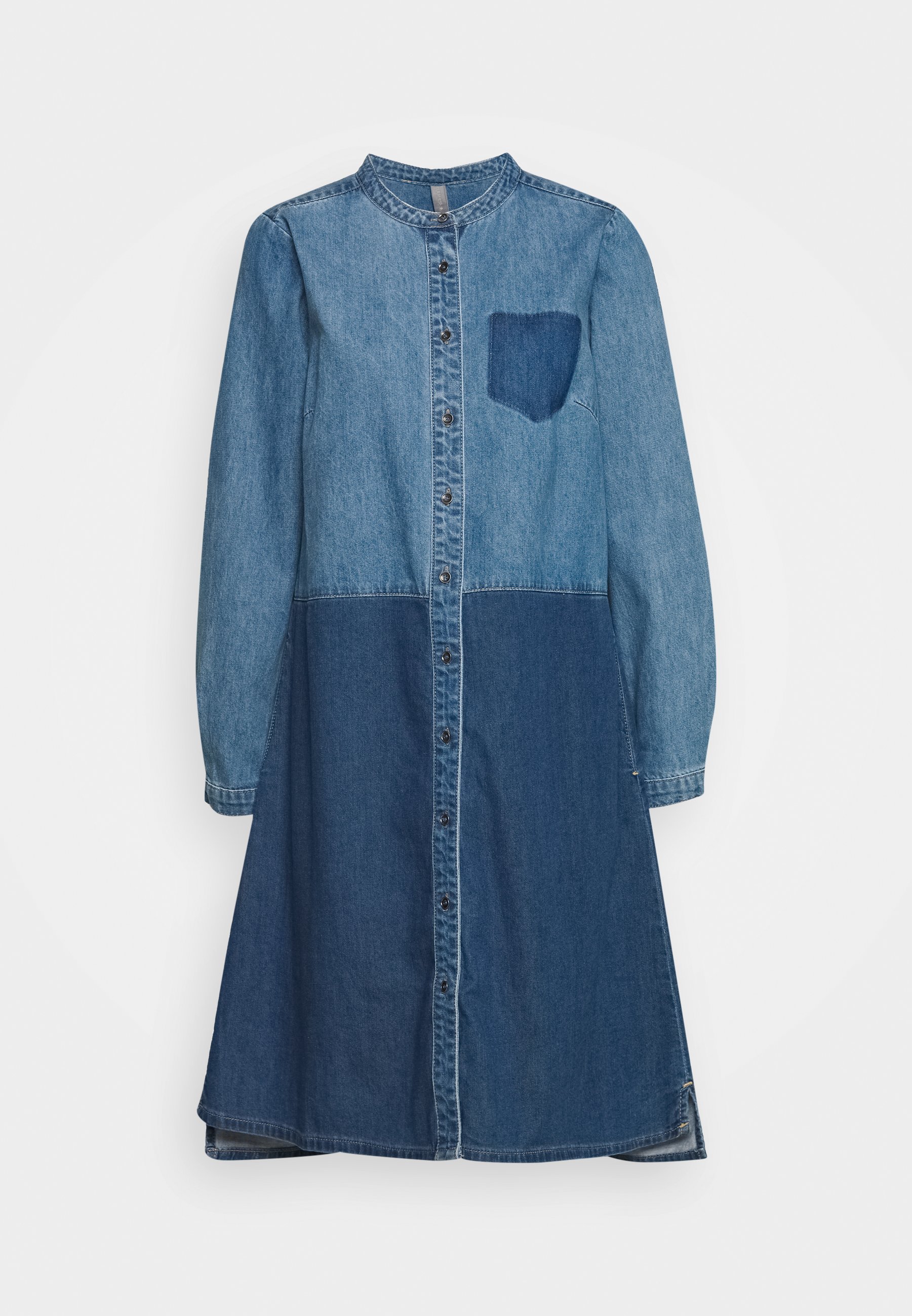 Culture CUPAOLA DRESS Jeansklänning medium blue washblå Hollister Co. Jeansjacka medium washblå denim Zalando.se